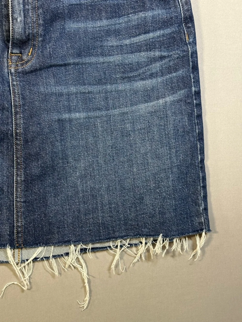 J. Crew Denim Skirt with Raw Hem, Mini Jean Skirt, Frayed Hem - Womens 29